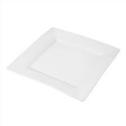 Plato pres. cuadrado blanco